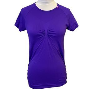 Sweaty Betty Purple Technical Workout Top Short Sleeve Tee Sweat Wicking